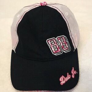Chase Authentics NASCAR 88 Dale Jr Adjustable Women's Black Pink Cap